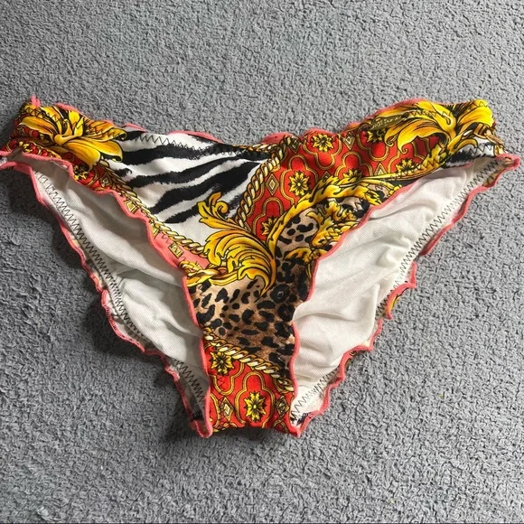 New Luli Fama Printed Swim Bottoms Bikini Bathing Suit Swimsuit - Picture 1 of 4